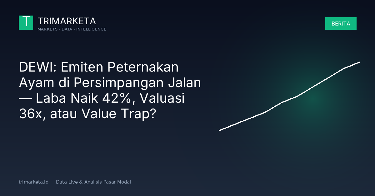 DEWI: Emiten Peternakan Ayam di Persimpangan Jalan — Laba Naik 42%, Valuasi 36x, atau Value Trap?